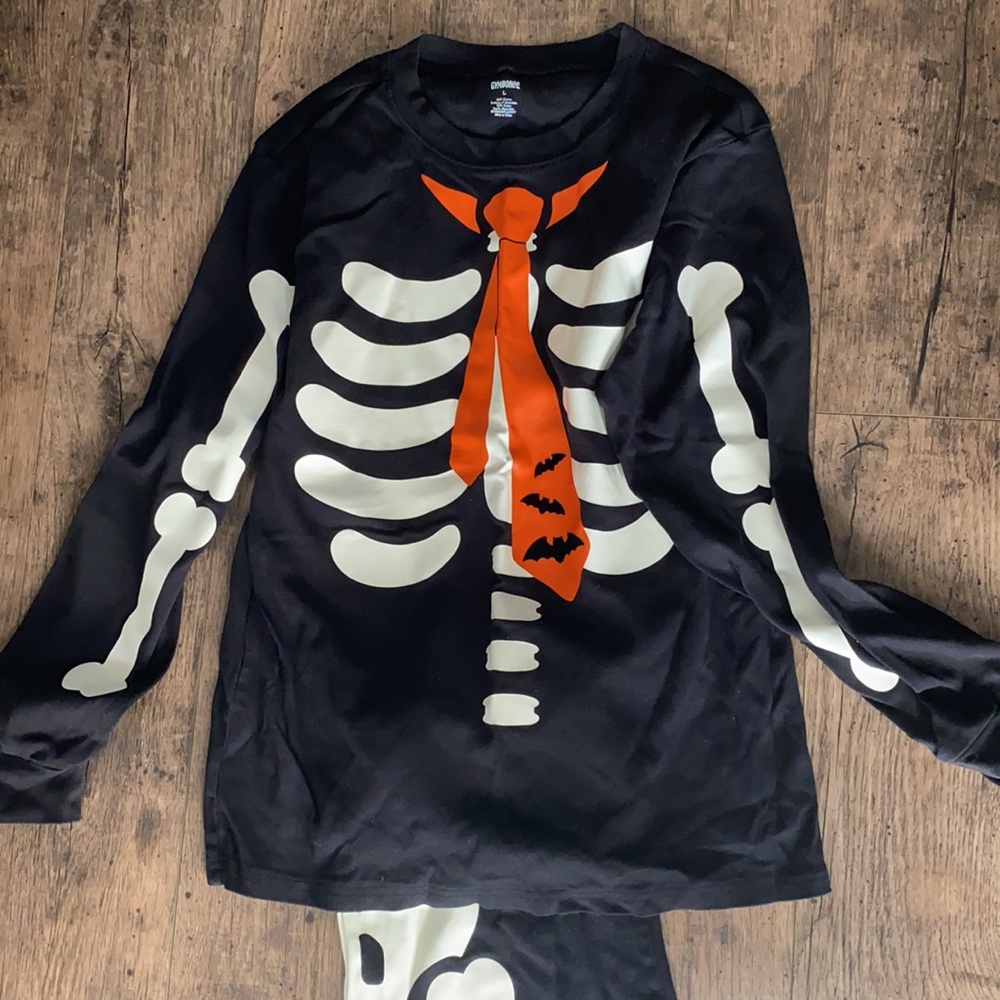 Mens skeleton pajamas / costume size Large